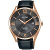 As9g48x1 alba watch men gray dial leather black strap quartz movt japan analog water resist 5bar three hand prestige