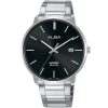 As9g63x1 alba watch men black dial stainless steel metal silver strap quartz movt japan analog sapphire wr 5bar three hand prestige