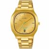 As9l72x1 alba watch men gold patterned dial stainless steel metal golden strap quartz movt japan analog square water resist 5bar three hand fusion active