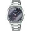 As9l81x1 alba watch men blue patterned dial stainless steel metal silver strap quartz movt japan analog square water resist 5bar three hand fusion active
