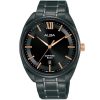 As9m43x1 alba watch men black dial stainless steel metal strap quartz movt japan analog sapphire 5bar three hand prestige