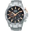 At3657x1 alba watch men black patterned dial stainless steel metal silver strap quartz movt japan analog chronograph water resist 10bar