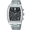 At3695x1 alba watch women black dial stainless steel metal silver strap quartz movt japan analog square chronograph fashion