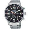 At3717x1 alba watch men black dial stainless steel metal silver strap quartz movt japan analog chronograph water resist 10bar active