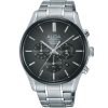 At3873x1 alba watch men gray gradation dial stainless steel metal silver strap quartz movt japan analog chronograph water resist 5bar prestige