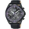 At3e61x1 alba watch men black dial leather strap quartz movt japan analog chronograph water resist 10bar active