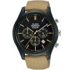 At3g47x1 alba watch men black dial fibers beige strap quartz movt japan analog chronograph water resist 10bar active