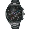 At3h01x1 alba watch women black patterned dial stainless steel metal strap quartz movt japan analog chronograph 10bar tokyo neon