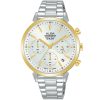 At3h38x1 alba watch women silver white dial stainless steel metal strap quartz movt japan analog chronograph water resist 5bar fashion