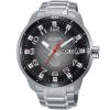 Av3489x1 alba watch men silver black gradation patterned dial stainless steel water resist 10bar metal strap quartz movt japan analog three hand active
