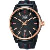 Av3530x1 alba watch men black patterned dial leather strap quartz movt japan analog stainless steel wr 10bar three hand signa