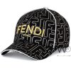 Baseball hat fendi roma italy black cotton cap men