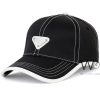Baseball hat prada milano black cap men