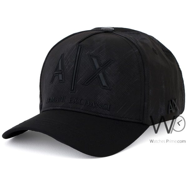 Armani Exchange AX Black Cotton Men's Cap | Watches Prime