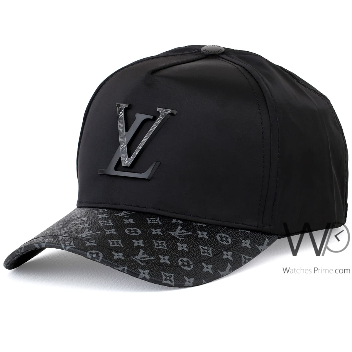 Louis Vuitton Embroidered Logo Baseball Cap Black LV Cap - Fernize