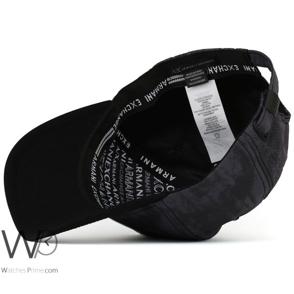 Armani Exchange AX Grey Black Cotton Men's Cap | Watches Prime