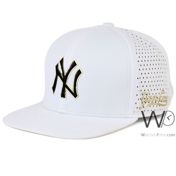 New York Yankees NY White Cotton Men's Cap | Watches Prime
