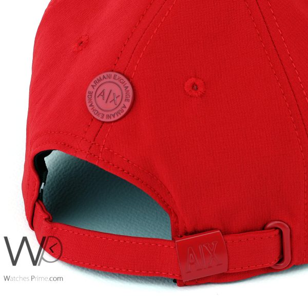 Armani Exchange AX Red Cotton Men's Cap | Watches Prime