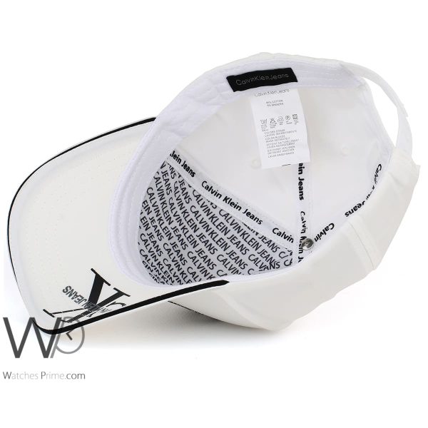 Calvin Klein CK White Cotton Men's Cap | Watches Prime