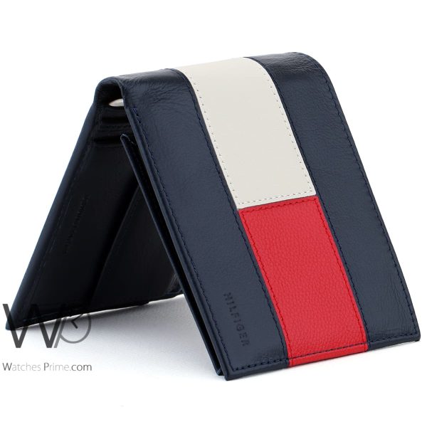 Blue Tommy Hilfiger Leather Mens Wallet | Watches Prime