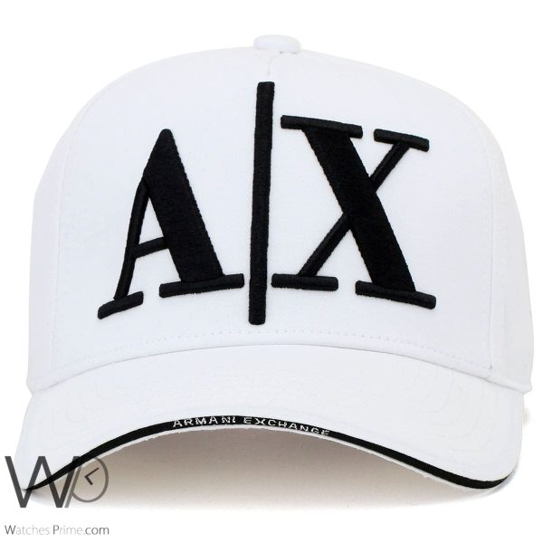 Armani Exchange AX White baseball Cap | Watches Prime