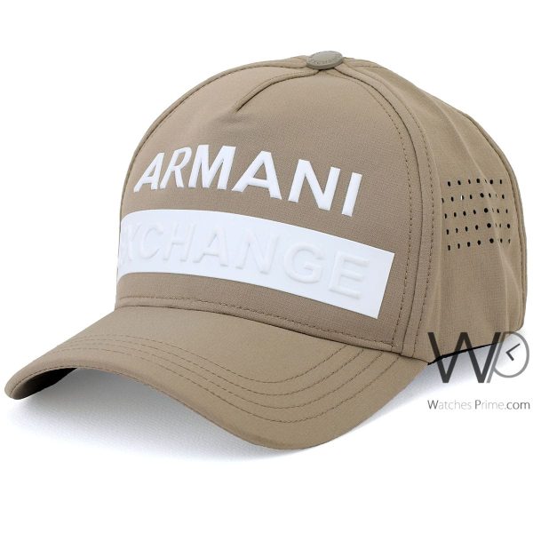 Armani Exchange AX Oily Brown baseball Cap | Watches Prime