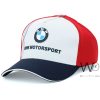 Baseball cap bmw motor sport white red blue cotton hat