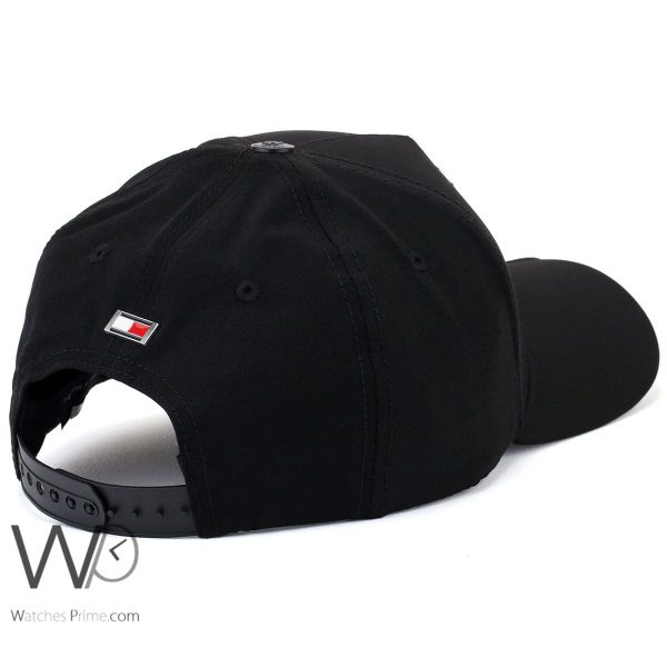 Tommy Hilfiger TH Black Baseball Cap | Watches Prime