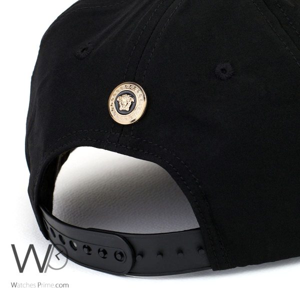 Vercase Gianni Black Cotton baseball Cap | Watches Prime