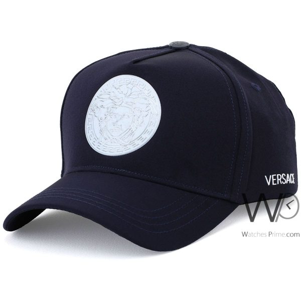Vercase gianni Navy Blue Cotton baseball Cap | Watches Prime