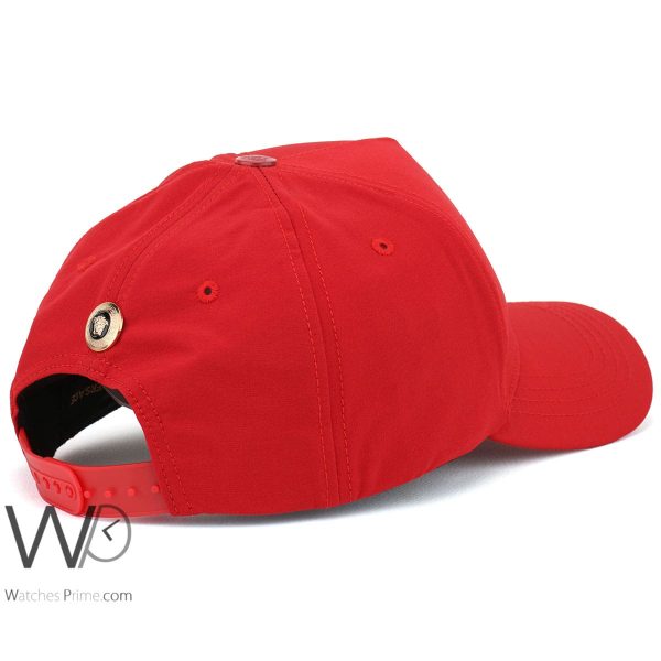 Vercase gianni Red Cotton baseball Cap | Watches Prime