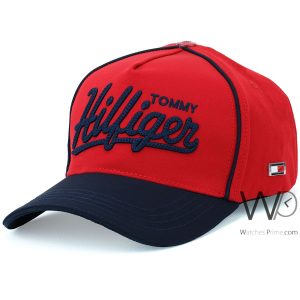 baseball-hat-tommy-hilfiger-th-red-blue-cotton-cap