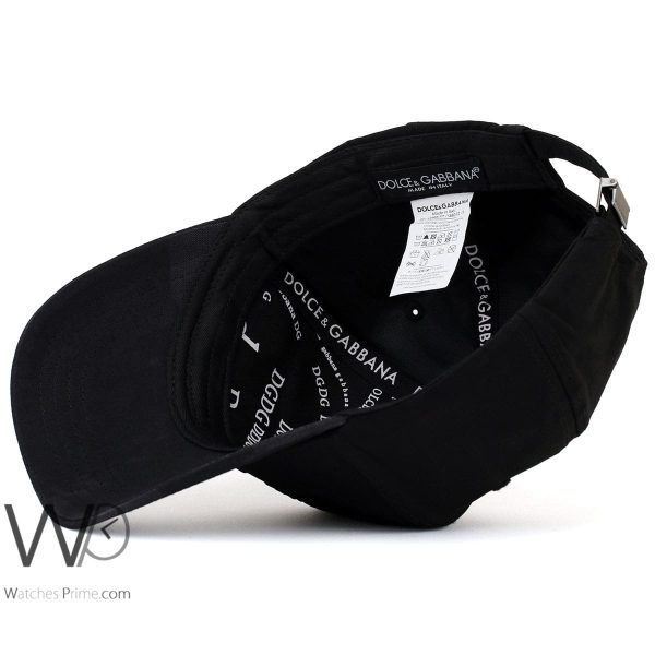 Dolce Gabbana DG Black Baseball Cap | Watches Prime