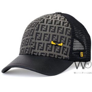 fendi-roma-trucker-cap-brown-black-mesh-snapback-hat