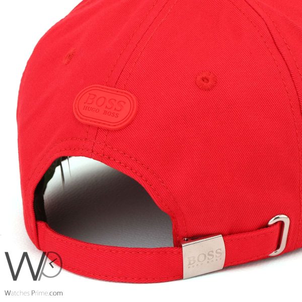 Hugo Boss Red Cotton Baseball Cap | Watches Prime
