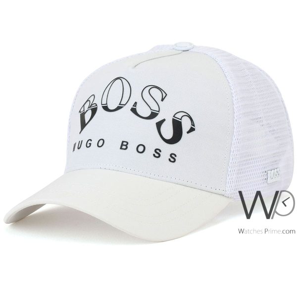 Hugo Boss White mesh snapback Cap | Watches Prime