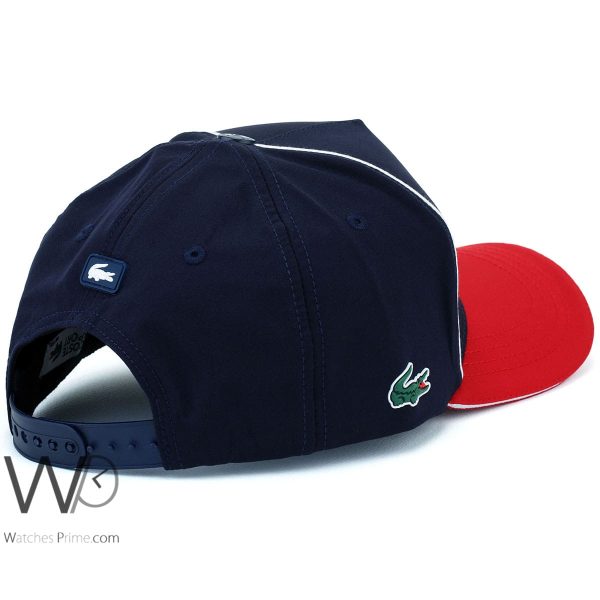 Lacoste Sport Blue Red Cotton Baseball Cap | Watches Prime