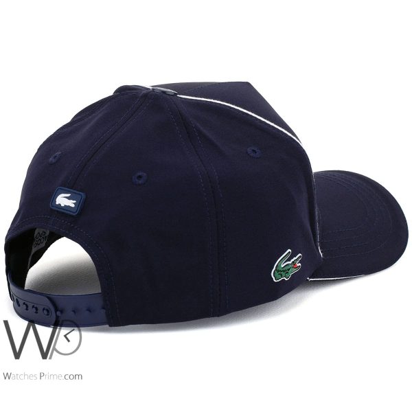 Lacoste Sport Navy Blue Cotton Baseball Cap | Watches Prime