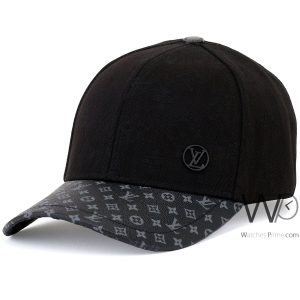 louis-vuitton-lv-pattern-baseball-cap-black-cotton-hat