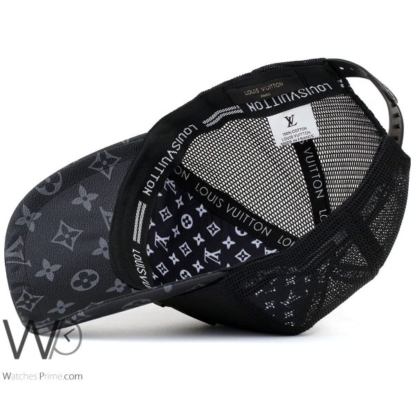 Louis Vuitton LV Black mesh snapback Cap | Watches Prime