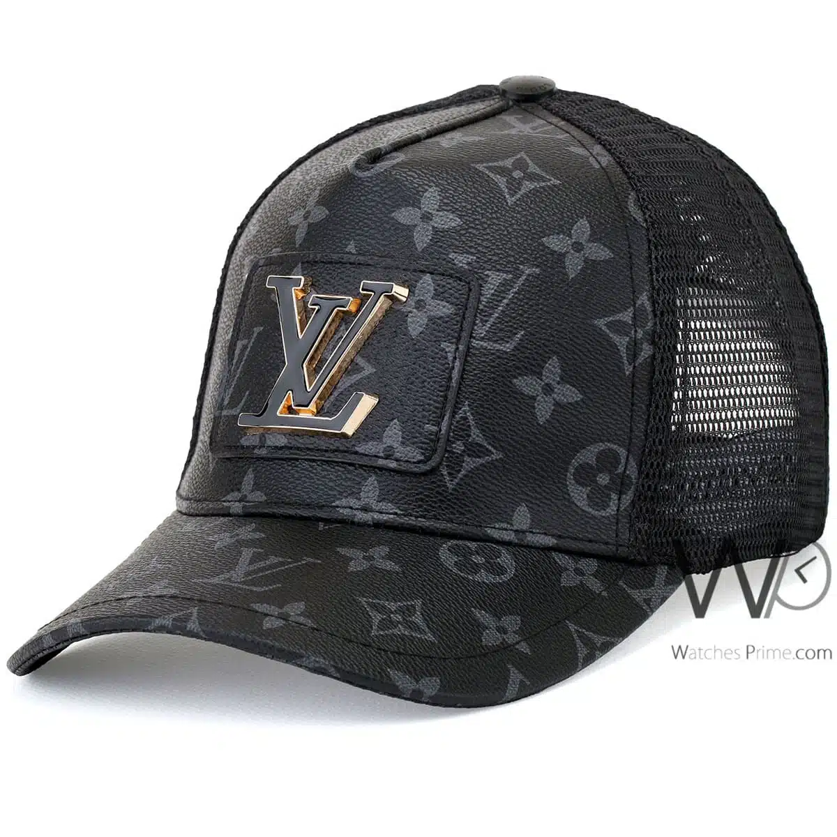 Louis Vuitton LV mesh snapback Cap Black | Watches Prime