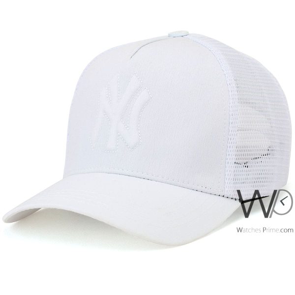 New York Yankees NY Trucker White Cap | Watches Prime