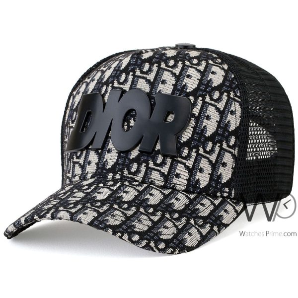 Patterned Christian Dior Trucker Black Cap | Watches Prime