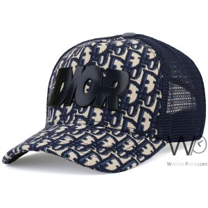 patterned-christian-dior-trucker-cap-blue-mesh-snapback-hat