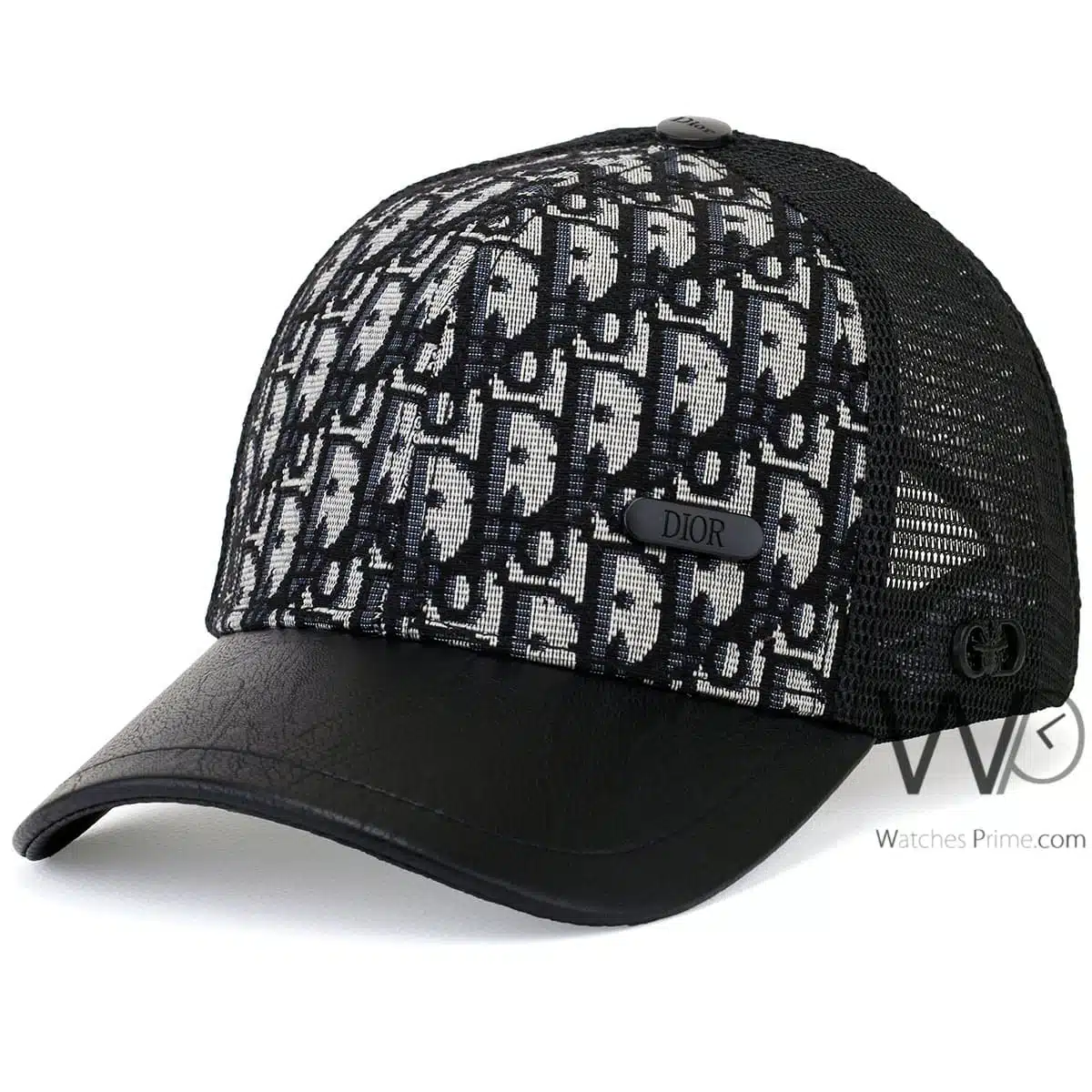 Patterned Christian Dior Trucker Black Cap | Watches Prime