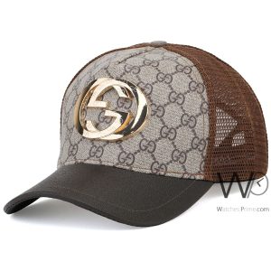 patterned-gucci-gg-trucker-cap-brown-mesh-snapback-hat