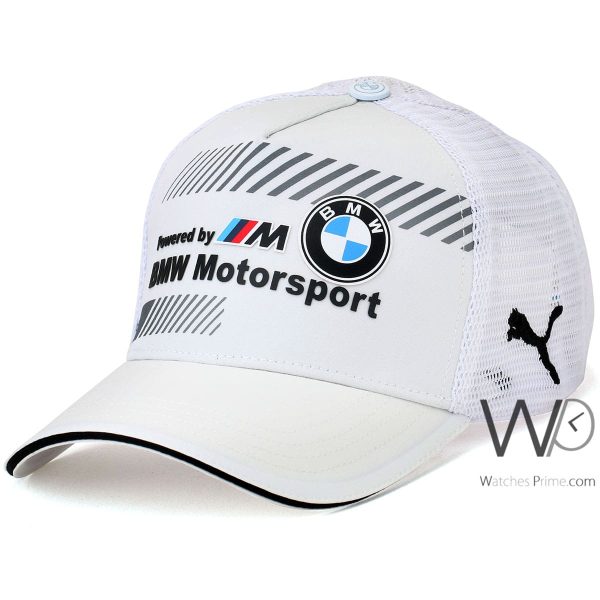 BMW Motor Sport White trucker Cap | Watches Prime