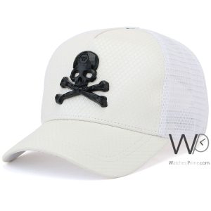 trucker-cap-philipp-plein-pp-skull-white-leather-net-hat