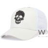 Philipp Plein PP White Trucker Leather Cap | Watches Prime Philipp Plein PP White Trucker Leather Cap | Watches Prime