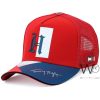 Trucker hat tommy hilfiger h nyc red blue cotton net cap